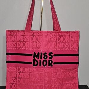 Dior Miss Dior Hot Pink Logo Tote